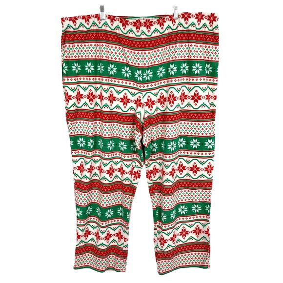 JAMMIES FOR YOUR FAMILIES Women's CHRISTMAS PAJAMA Pants Red Green White 3X - Picture 1 of 3